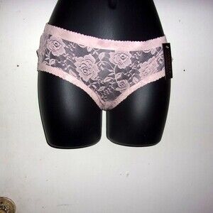 Youmita Small Peach Whip No Line Waistband Mid Rise Lace Seamless Panty NWT